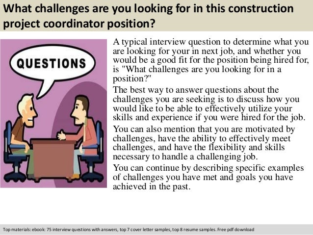 project coordinator sample interview questions