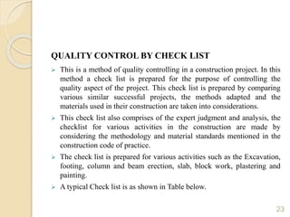 Quality Control Project Construction project scheduling and quality control | PPTX
