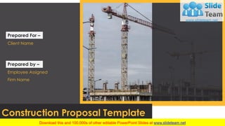 Construction Proposal Template
Prepared For –
Client Name
Prepared by –
Employee Assigned
Firm Name
 