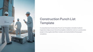 Construction Punch List Template with eAuditor Audits & Inspections | PDF