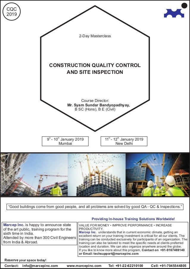 Construction Quality Control Site Inspection Training 2 Pages Dele
