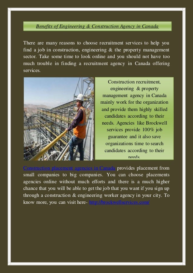 Get Job In Construction Engineering Property Management Sector Wit