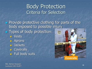 Body Protection In Construction Construction safety equipment | PPTX