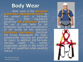 Body Protection In Construction Construction safety equipment | PPTX