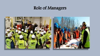 Role of Managers
 