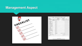 Management Aspect
 