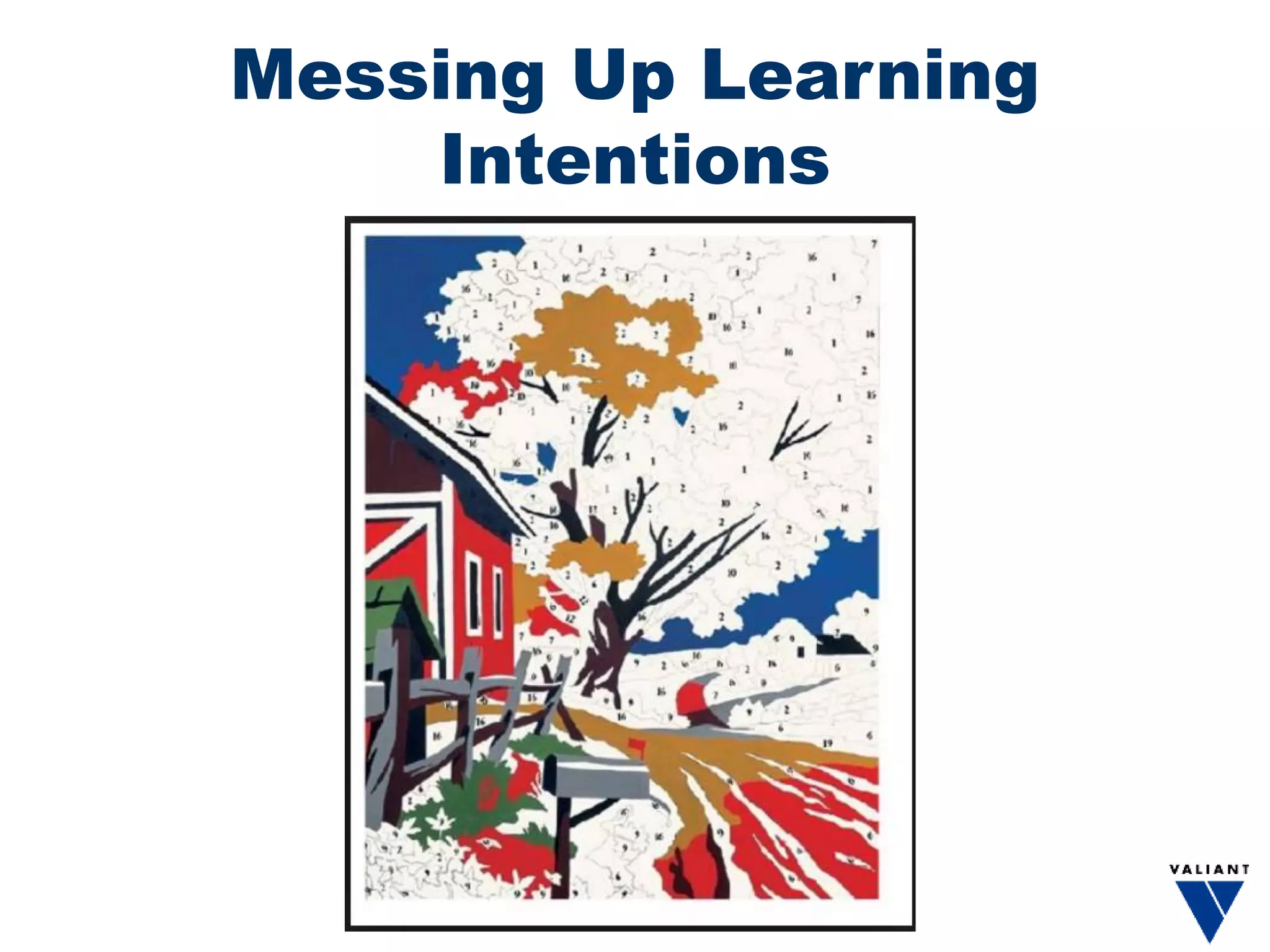 Messing Up Learning
Intentions
 