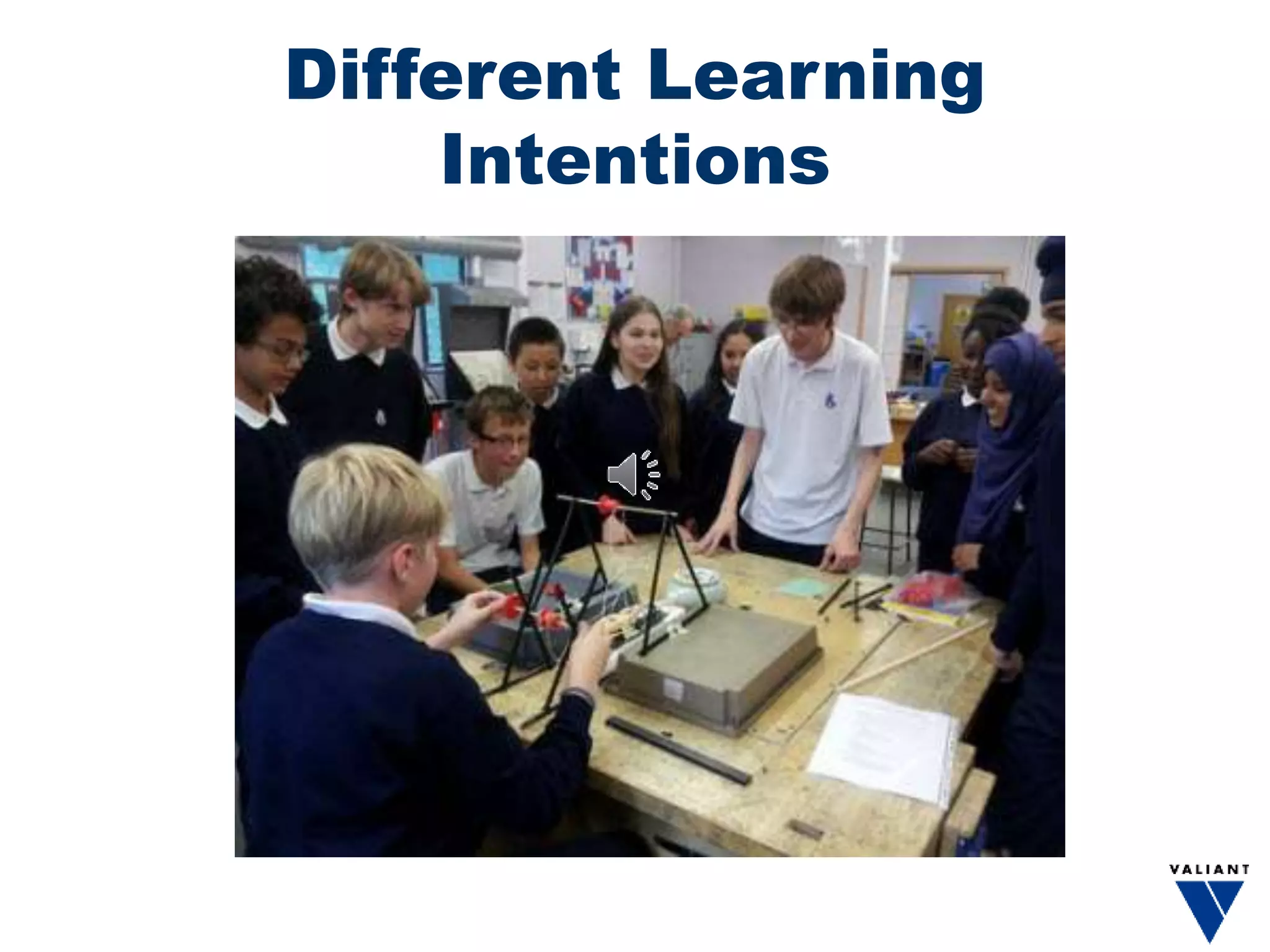Different Learning
Intentions
 