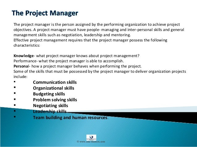 program manager roles and responsibilities
