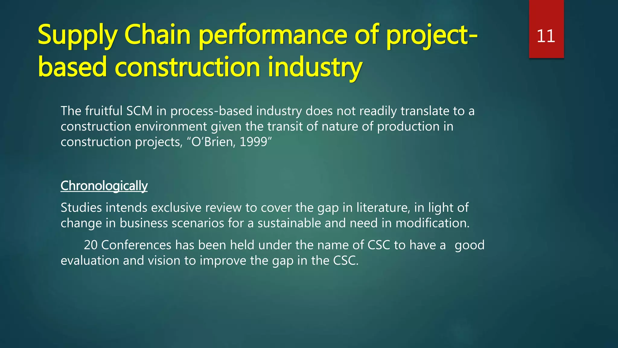 Construction Supply Chain Management | PPTX