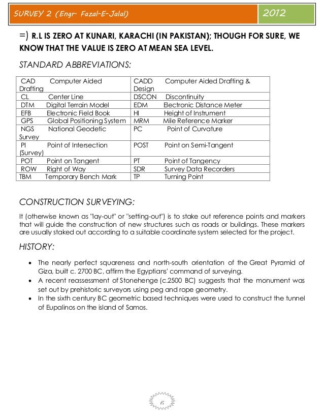 Construction Surveys