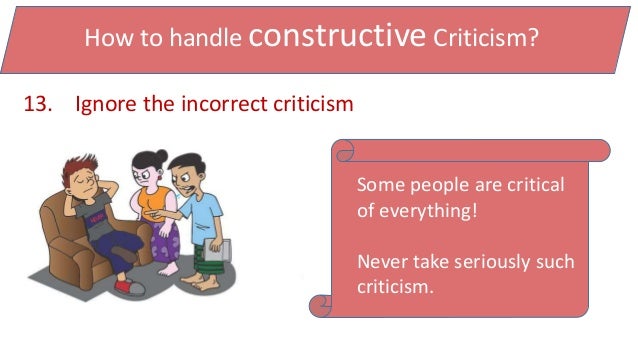 How Do You Respond To Constructive Criticism Constructive criticism
