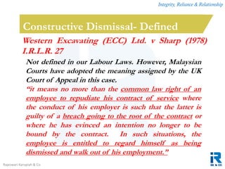 Constructive dismissal talk Rajeswari Karupiah | PPT