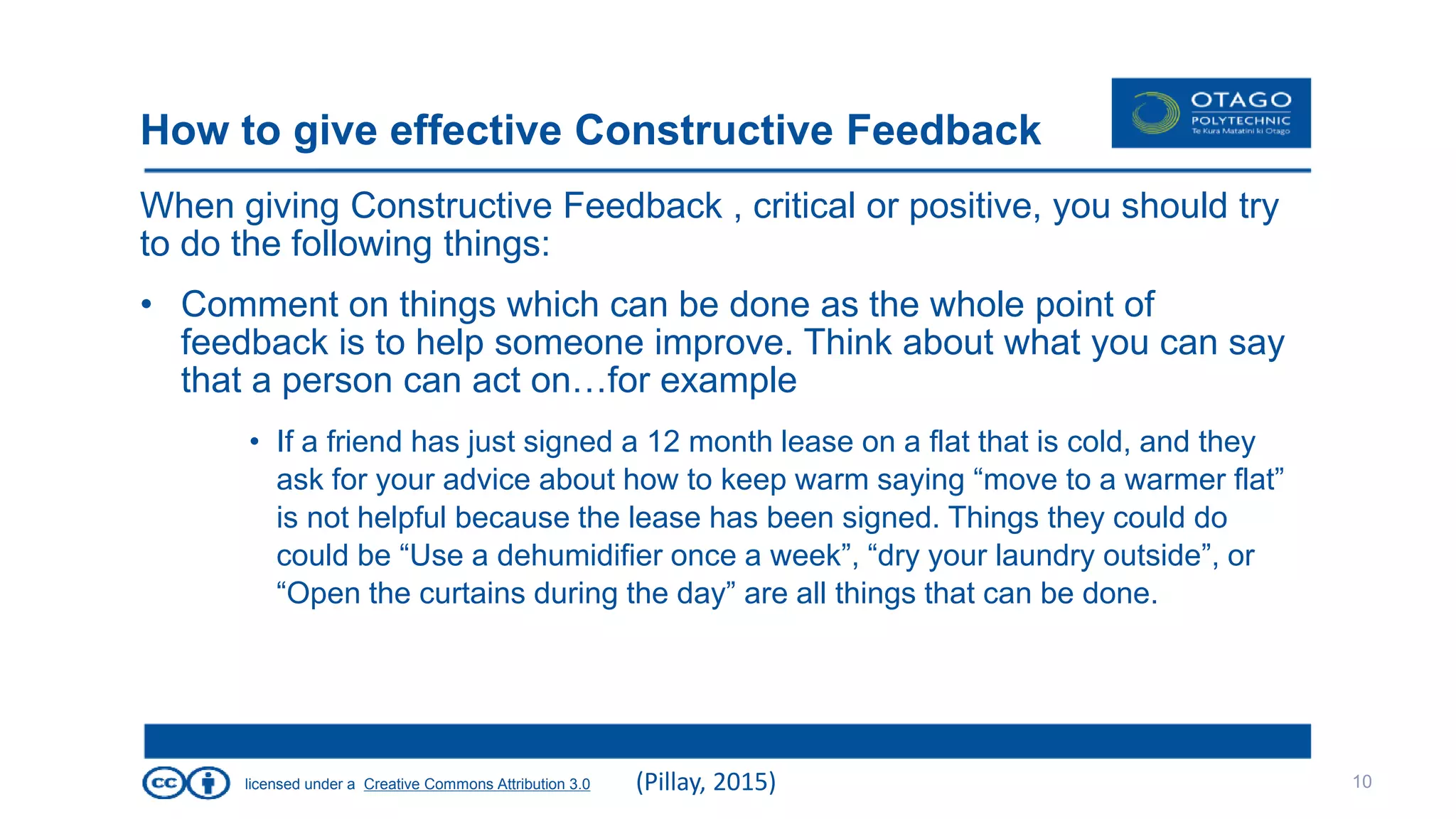 Giving And Receiving Effective Feedback Giving and Receiving Constructive Feedback Powerpoint | PPT