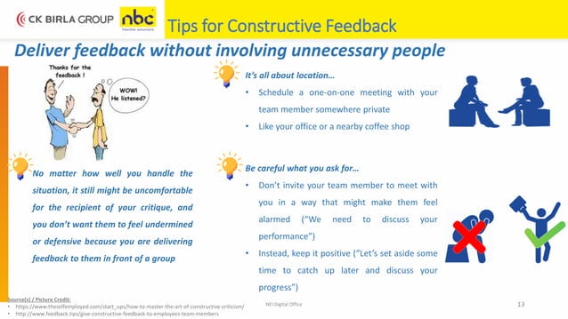 Constructive Feedback for Employees and Managers | PDF