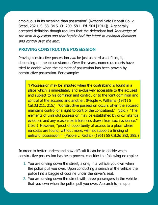 what is possession in criminal law