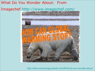 What Do You Wonder About:  From Imagechef   http://www.imagechef.com/   http://discoverychange.pbwiki.com/What-do-you-wonder-about   