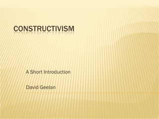A Short Introduction David Geelan 
