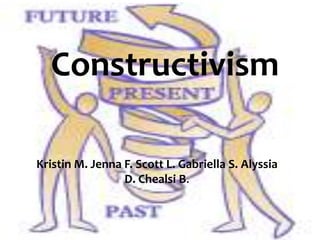 Constructivism

Kristin M. Jenna F. Scott L. Gabriella S. Alyssia
                 D. Chealsi B.
 
