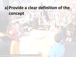 a)Provide a clear definition of the
concept
 