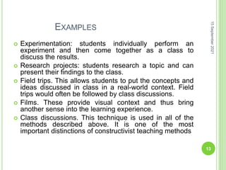 Constructive Example Science Constructivism | PPTX