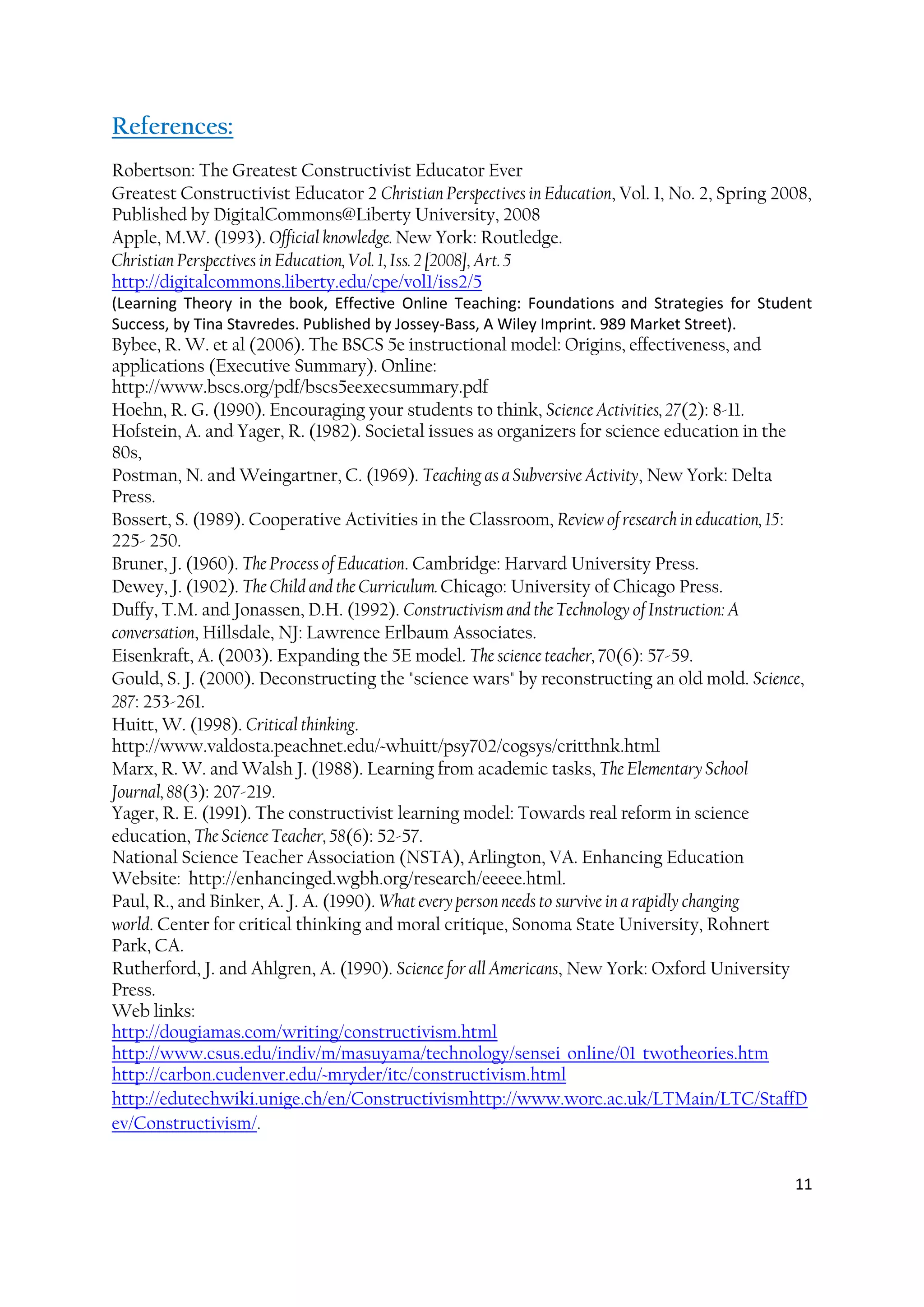 Constructivism a Methodical Learning Approach | PDF