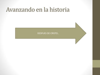 Avanzando en la historia
DESPUES DE CRISTO..
 