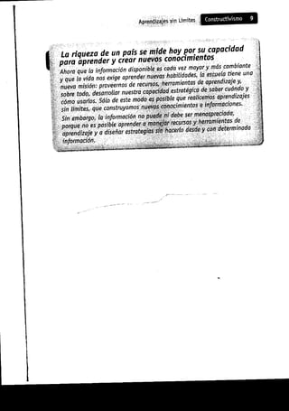 Aprendizajes sin limites (costructivismo)