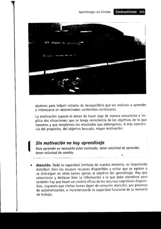 Aprendizajes sin limites (costructivismo)