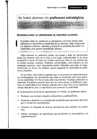 Aprendizajes sin limites (costructivismo)