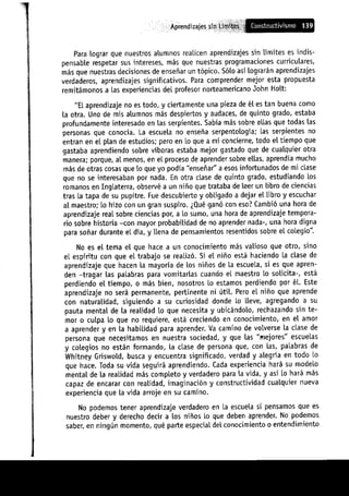 Aprendizajes sin limites (costructivismo)