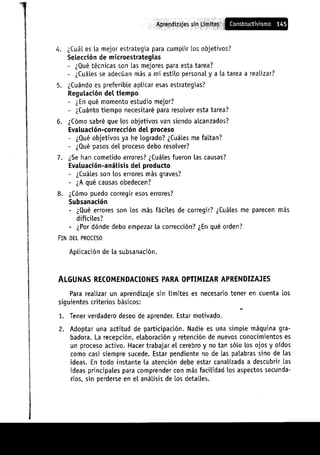 Aprendizajes sin limites (costructivismo)