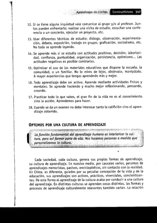 Aprendizajes sin limites (costructivismo)