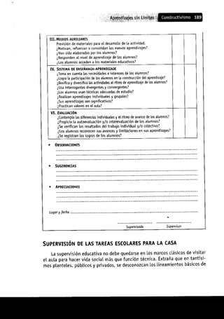 Aprendizajes sin limites (costructivismo)