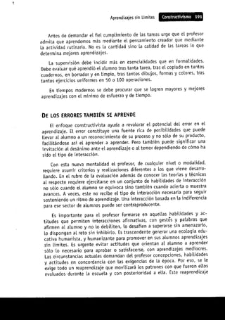 Aprendizajes sin limites (costructivismo)