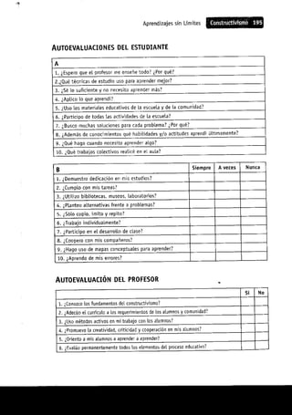 Aprendizajes sin limites (costructivismo)
