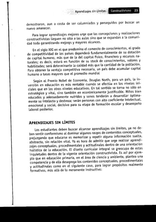 Aprendizajes sin limites (costructivismo)