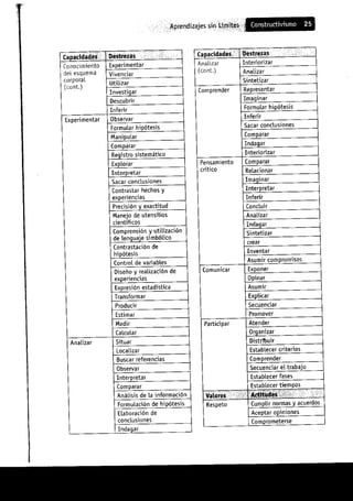 Aprendizajes sin limites (costructivismo)