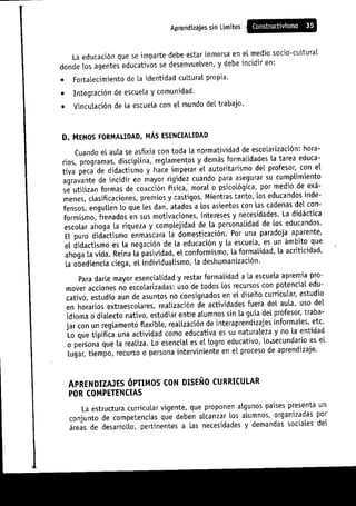 Aprendizajes sin limites (costructivismo)