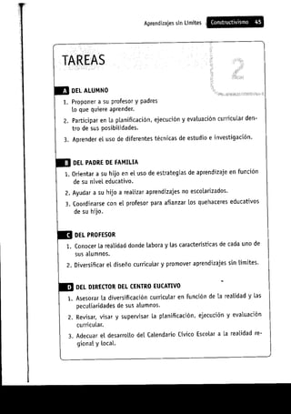Aprendizajes sin limites (costructivismo)