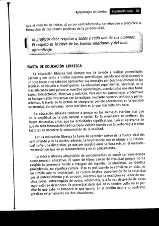 Aprendizajes sin limites (costructivismo)