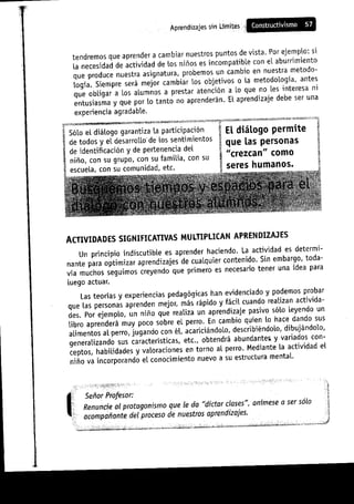 Aprendizajes sin limites (costructivismo)