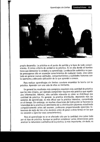 Aprendizajes sin limites (costructivismo)