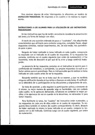 Aprendizajes sin limites (costructivismo)