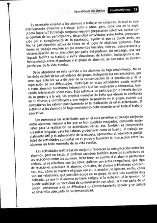 Aprendizajes sin limites (costructivismo)