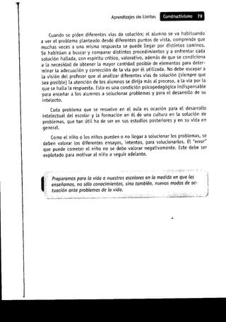 Aprendizajes sin limites (costructivismo)