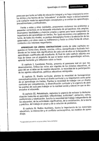 Aprendizajes sin limites (costructivismo)