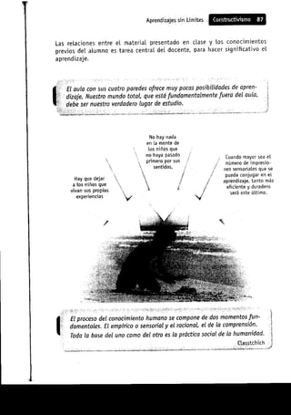 Aprendizajes sin limites (costructivismo)