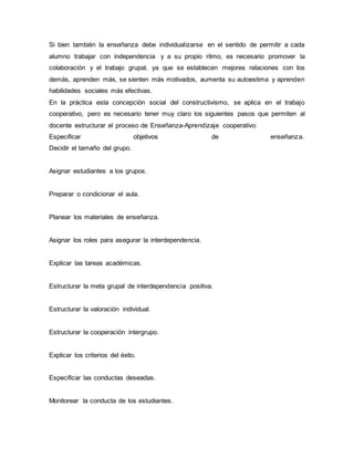 Constructivismo y socioconstructivismo | DOCX