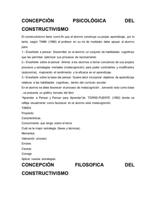 Constructivismo y socioconstructivismo | DOCX